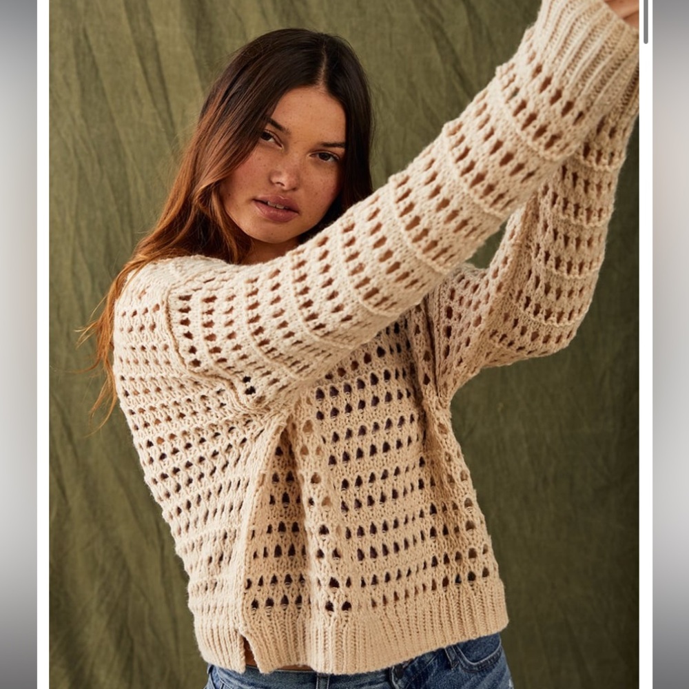 FULL TILT Essentials Open Knit Womens Pullover Sweater
